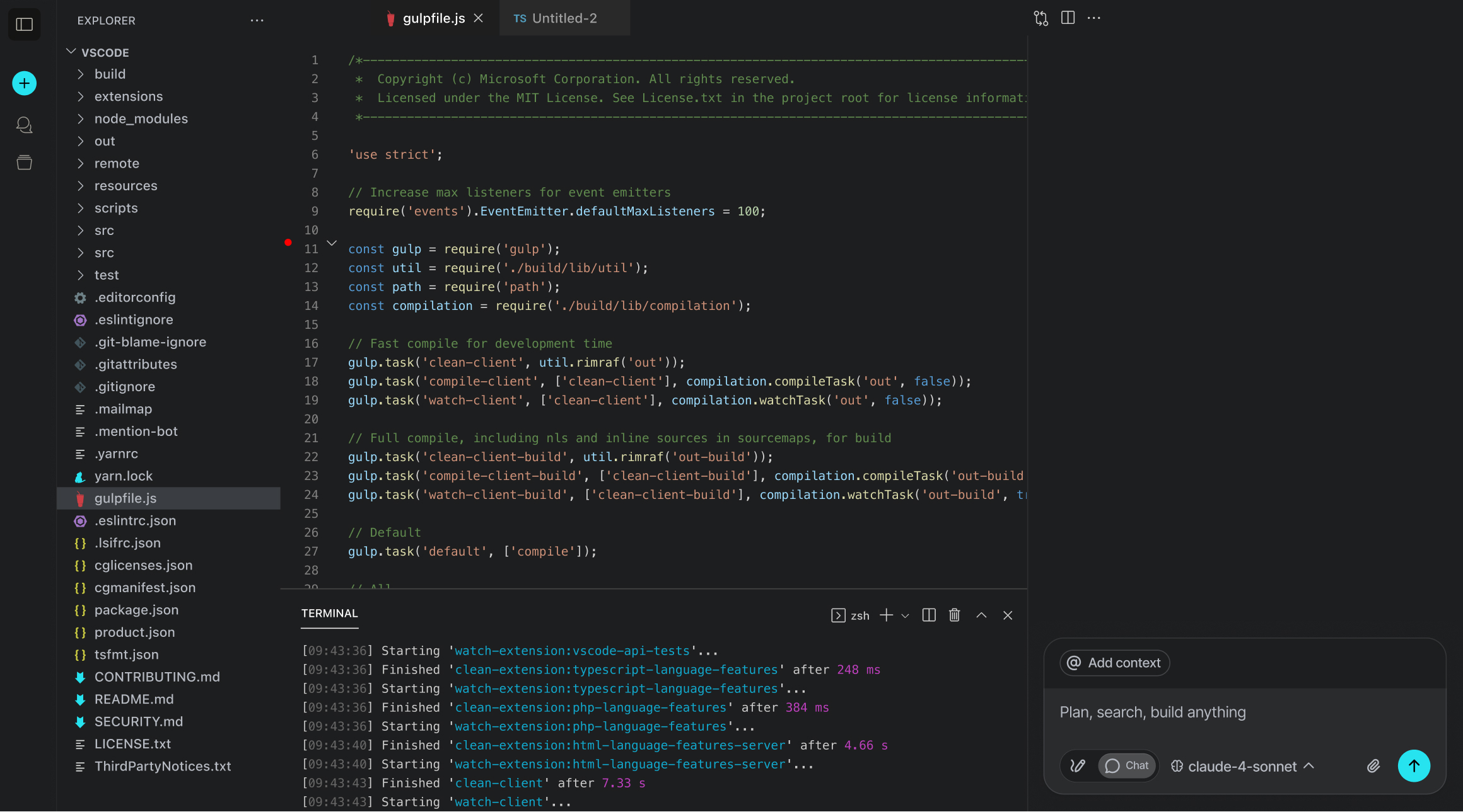 Amenta IDE dashboard preview